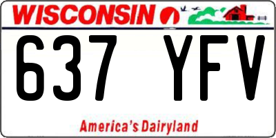 WI license plate 637YFV