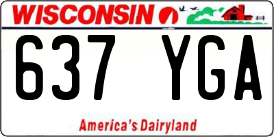 WI license plate 637YGA