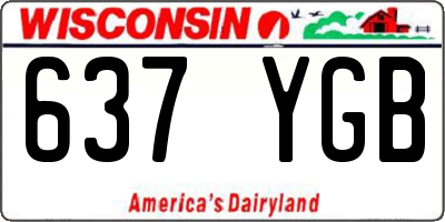 WI license plate 637YGB