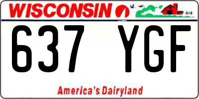 WI license plate 637YGF