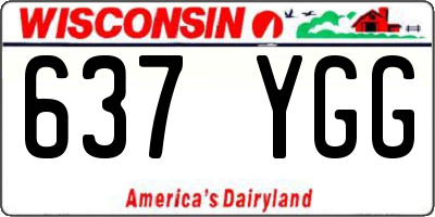 WI license plate 637YGG