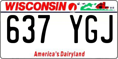 WI license plate 637YGJ