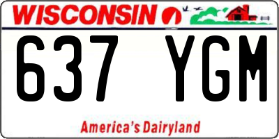WI license plate 637YGM
