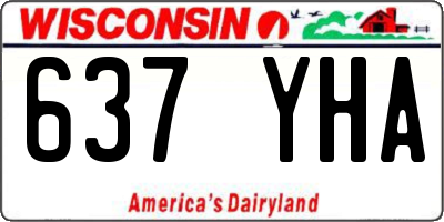 WI license plate 637YHA