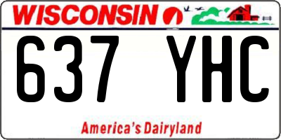 WI license plate 637YHC