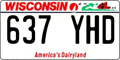 WI license plate 637YHD