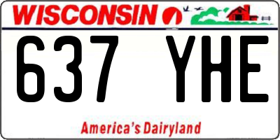 WI license plate 637YHE