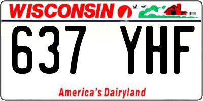 WI license plate 637YHF