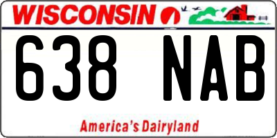 WI license plate 638NAB