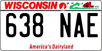 WI license plate 638NAE