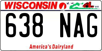 WI license plate 638NAG