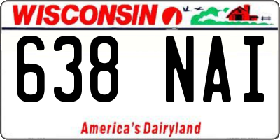 WI license plate 638NAI