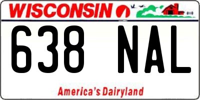 WI license plate 638NAL