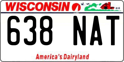 WI license plate 638NAT