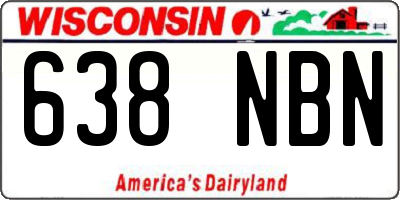 WI license plate 638NBN