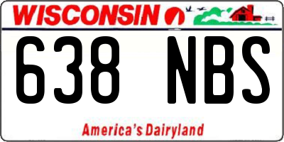 WI license plate 638NBS