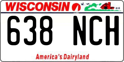 WI license plate 638NCH