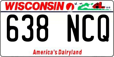 WI license plate 638NCQ