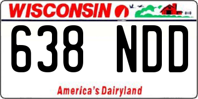 WI license plate 638NDD