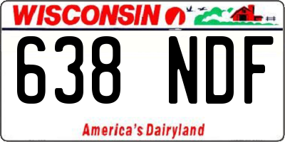 WI license plate 638NDF