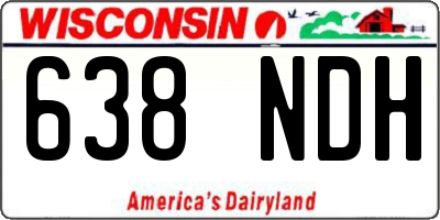 WI license plate 638NDH