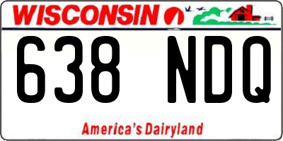 WI license plate 638NDQ