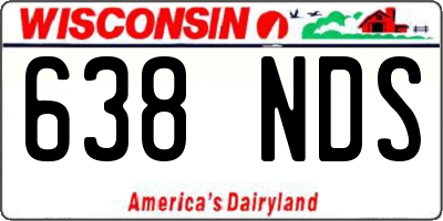 WI license plate 638NDS