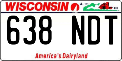 WI license plate 638NDT