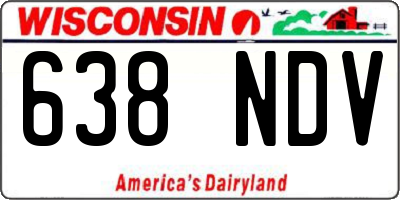WI license plate 638NDV