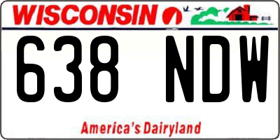 WI license plate 638NDW