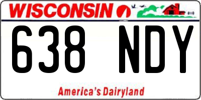 WI license plate 638NDY