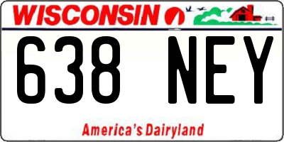 WI license plate 638NEY