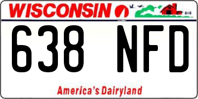 WI license plate 638NFD