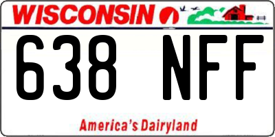 WI license plate 638NFF