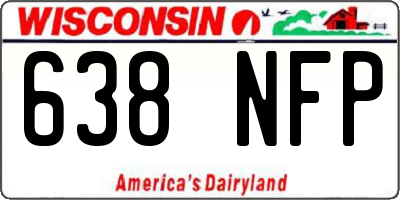 WI license plate 638NFP