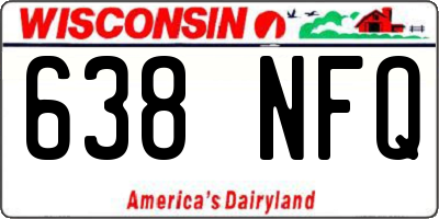 WI license plate 638NFQ