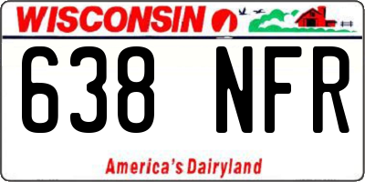 WI license plate 638NFR