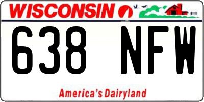 WI license plate 638NFW
