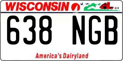 WI license plate 638NGB