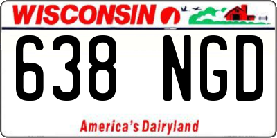 WI license plate 638NGD