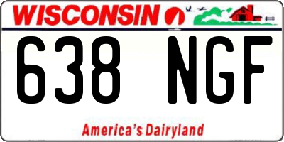 WI license plate 638NGF