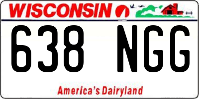 WI license plate 638NGG