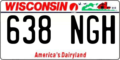 WI license plate 638NGH