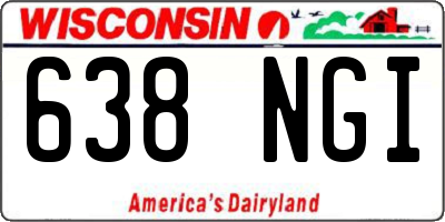 WI license plate 638NGI