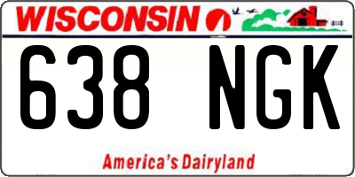 WI license plate 638NGK