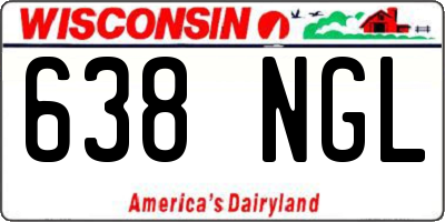 WI license plate 638NGL
