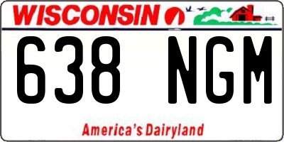 WI license plate 638NGM