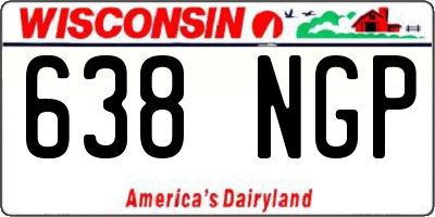 WI license plate 638NGP