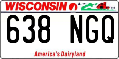 WI license plate 638NGQ