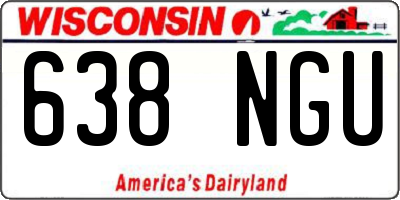 WI license plate 638NGU